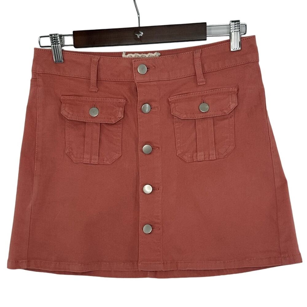 Altar'd State Orange Cargo Mini Skirt S